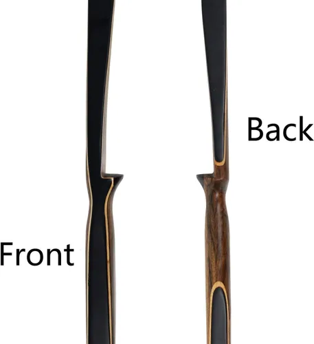 Vista 4 de Topbows Sparrow - Arco largo tradicional de 54 pulgadas, 20-35 libras, peso de dibujo, arco largo de una pieza, arco recurvo para manos derechas
