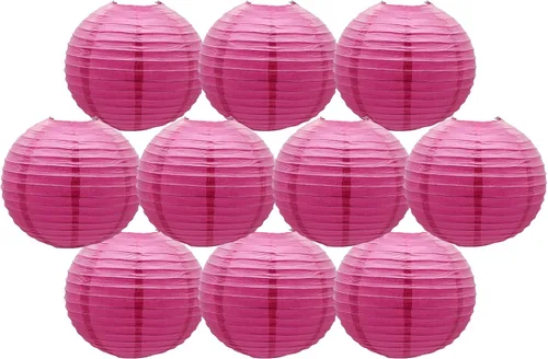 Vista 44 de Linternas de papel doradas chinas, japonesas, colgantes, redondas, para decoración de fiesta de Año Nuevo y Año Nuevo Lunar (12 unidades)