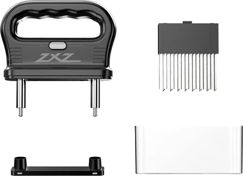 Vista 6 de ZXZ Mazo ablandador de carne de alta calidad, 48 cuchillas de acero inoxidable, ideal para carnes marinadas, carne de res, filetes, pollo, aves