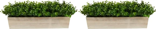 Vista 6 de Planta artificial de eucalipto de 19 pulgadas en maceta decorativa