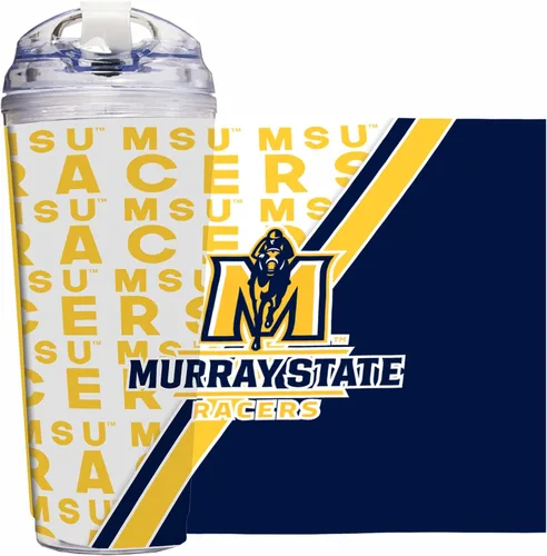 Vista 90 de Rico Industries Taza acrílica NCAA estándar de 24 onzas con tapa con bisagra, taza de doble pared oficialmente licenciada con pajita