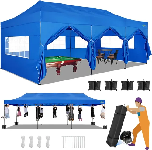Vista 48 de COBIZI Tienda de campaña desplegable de 6.6 x 6.6 pies, toldo resistente, fácil de instalar, impermeable, para exteriores, fiestas, playa, jardín