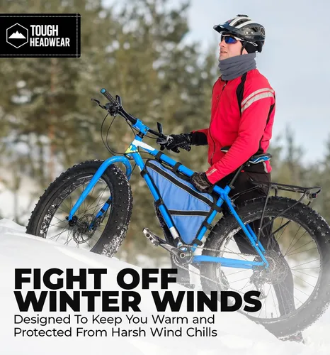 Vista 5 de Calentador de cuello de invierno, pasamontañas de forro polar, máscara de esquí para hombres y mujeres, máscara facial de invierno para clima frío