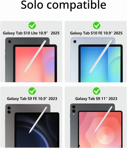 Vista 2 de Funda para teclado retroiluminada para Samsung Galaxy Tab S10 Lite/S10 FE/S9 FE 5G 10.9"/ Tab S9 11", teclado inalámbrico desmontable magnético de 7