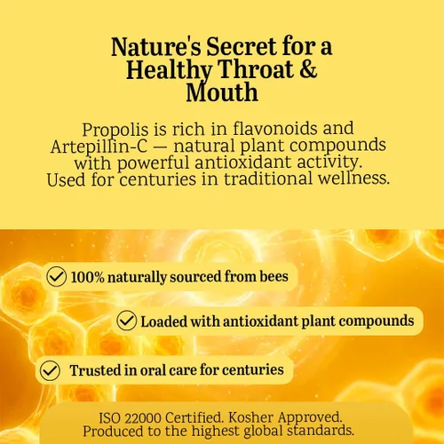 Vista 4 de Beelife Spray de propóleo para la garganta, espray de propóleo de abeja para apoyo inmunológico natural y alivio del dolor de garganta, rico