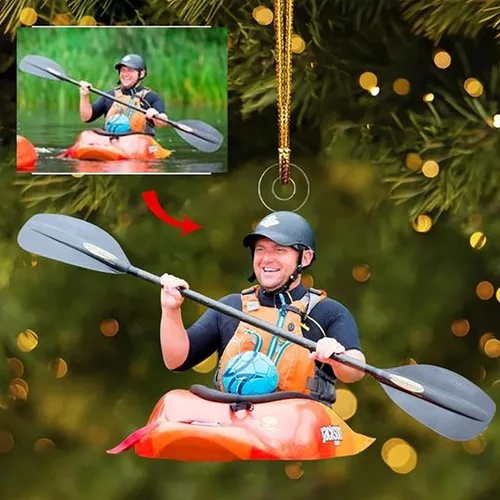 Vista 12 de Adorno de Árbol de Navidad Personalizado, Adorno de Forma Plana con Foto Personalizada, Adornos Acrílicos Planos 2D, Adornos Acrílicos con Foto