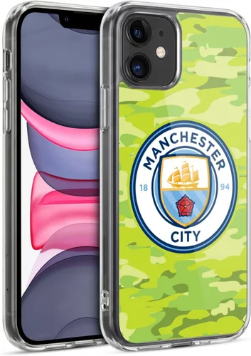 Vista 73 de Head Case Designs Funda de gel con licencia oficial del Manchester City Man City FC Blue Moon Badge Camou [protección de grado militar] compatible