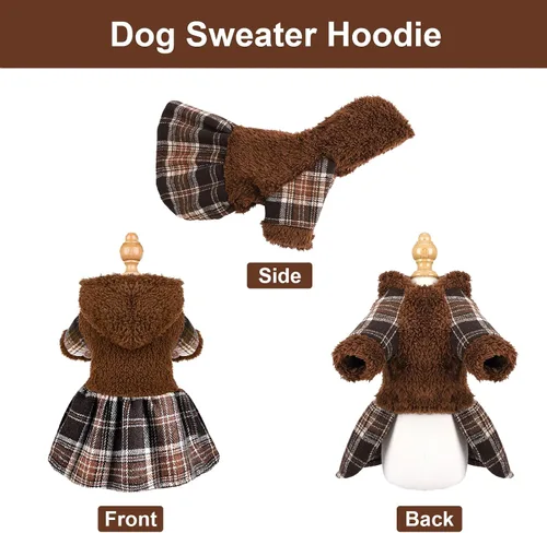 Vista 7 de Suéter para perro, ropa para cachorros, para perros pequeños, niño, niña, mascotas, sudaderas para perros clima frío, abrigos de perrito, sudadera