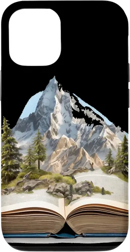 Vista 25 de Funda de lectura para iPhone 12 Pro Max Book Mountain Nature Bookworm Reader Hiker