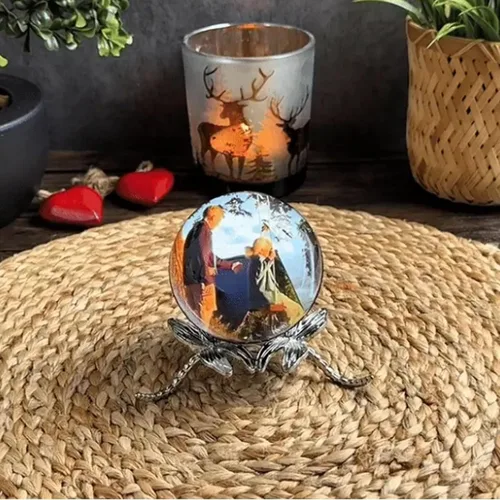Vista 3 de Lámpara de esfera de memoria, bola de cristal 3D, proyector LED, luz nocturna para decoración del hogar y regalos