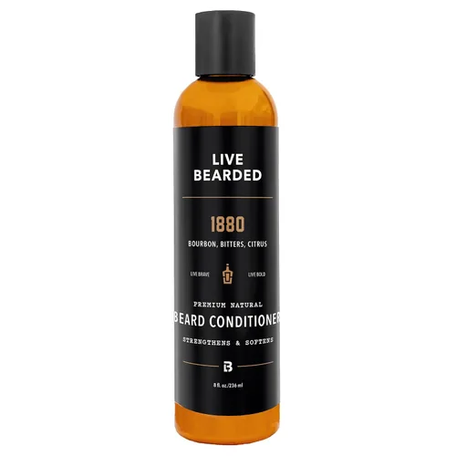 Vista 8 de Live Bearded Acondicionador para barba, 8 onzas líquidas, fortalece y suaviza el vello facial, fabricado en los Estados Unidos, ingredientes