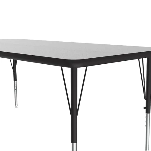 Vista 3 de Correll - Mesa de actividades rectangular Econoline de 30 x 60 pulgadas, parte superior de melamina de granito gris, altura ajustable