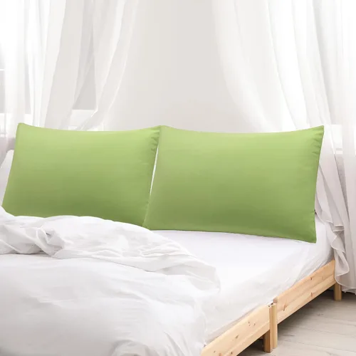 Vista 9 de uxcell Paquete de 2 fundas de almohada de microfibra suave serie 1800 con cremallera estándar (20 x 26 pulgadas), color salvia