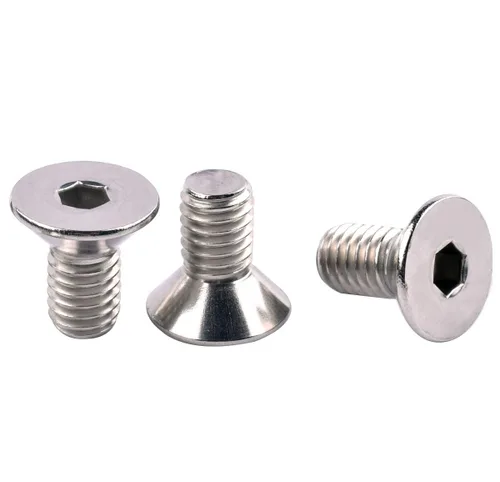 Vista 16 de Tornillos avellanados de cabeza plana de 1/4-20 x 1-1/2", pernos de casquillo hexagonal, acero inoxidable 304 18-8, rosca de máquina completa