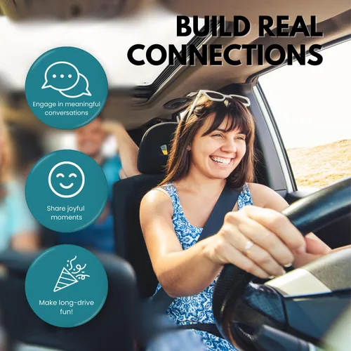 Vista 2 de ? WORD TEASERS Road Trip America - Juego de viaje por carretera y inicio de conversación - Juego de preguntas familiares sobre lugares para visitar