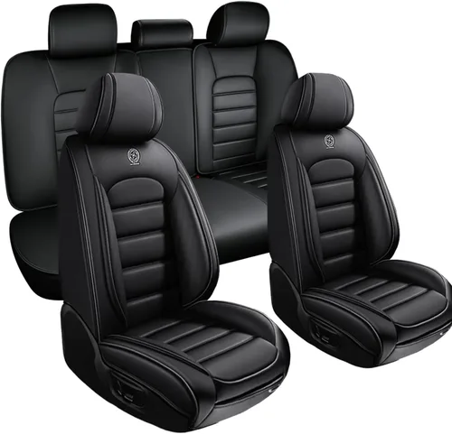 Vista 24 de Fundas de asiento para GMC Canyon 2004-2024, 2 fundas de asiento de automóvil de cuero, fundas protectoras de asiento impermeables, fundas