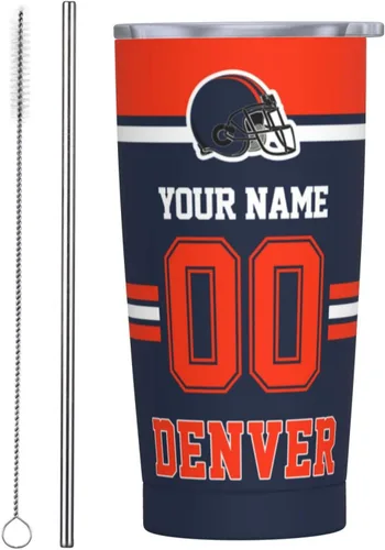 Vista 29 de Arizona - Vaso personalizado con nombre y número, vasos aislados personalizados con pajilla, taza de café de viaje de acero inoxidable