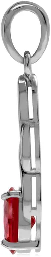Vista 3 de Silvershake Colgante solitario de plata de ley 925 con nudo celta y cadena de 18 pulgadas