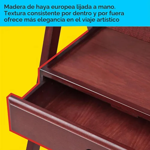 Vista 3 de MEEDEN Caballete de Estudio con Marco en H con Cajón de Almacenamiento de Suministros de Arte - Ajustable (60"~75") Soporte de Caballete de Madera
