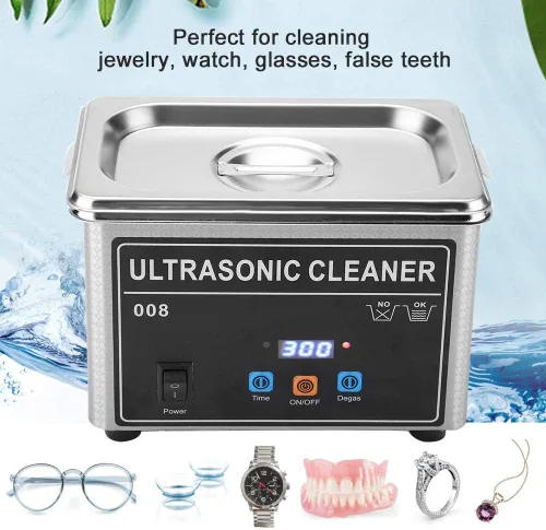 Vista 2 de Máquina de limpieza de joyas, máquina profesional CJ-008 limpiador a vapor de joyería con temporizador digital para anillos, relojes, gafas, aretes