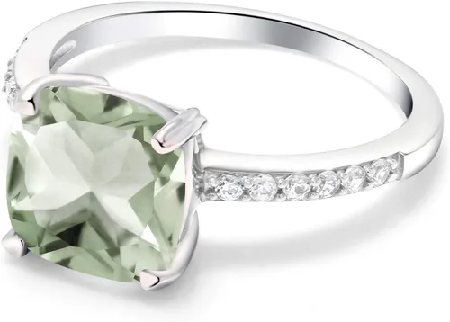 Vista 54 de Gem Stone King Anillo de compromiso de plata de ley 925 con piedra preciosa de corte cojín de 0.315 in Anillo de compromiso de aniversario de boda