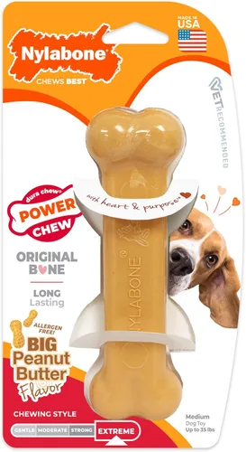 Vista 30 de Nylabone Power Chew Juguete masticable duradero con sabor, para perros extrapequeños, para masticadores agresivos, indestructibles, sabor tocino