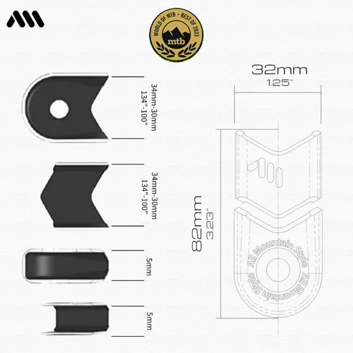 Vista 3 de Protección de Botas de Bielas para Bicicleta de Montaña y Gravel - 4 Piezas de Funda Protectora de Bielas para Brazos de Bicicleta - Protección