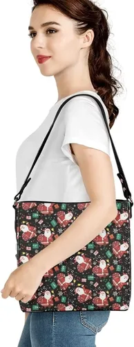 Vista 4 de HUGS IDEA Bolsos bohemios para mujer, bolso de cuero para hombro, bolso cruzado