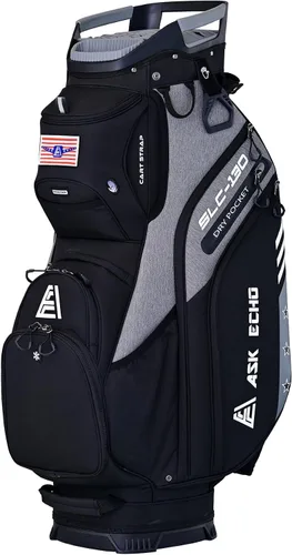 Vista 9 de ASK ECHO Soundless-Series - Bolsa para carrito de golf con 15 divisores, parte inferior con bloqueo de agarre