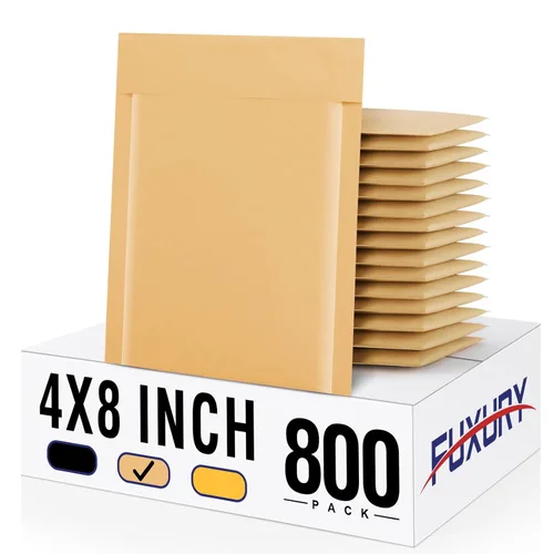 Vista 9 de Fuxury Paquete de 25 sobres de burbujas de papel kraft de 8.5 x 12 pulgadas, sobres acolchados de fuerte adherencia autosellados, sobres acolchados