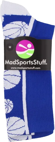 Vista 2 de MadSportsStuff Crazy Basketball Logo Crew Socks (multiple colors)