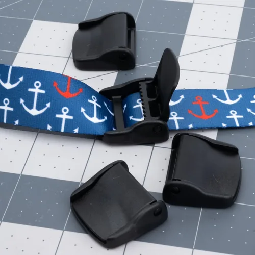 Vista 2 de YKK Hebillas de plástico con palanca de bloqueo de leva (1 pulgada, paquete de 10)