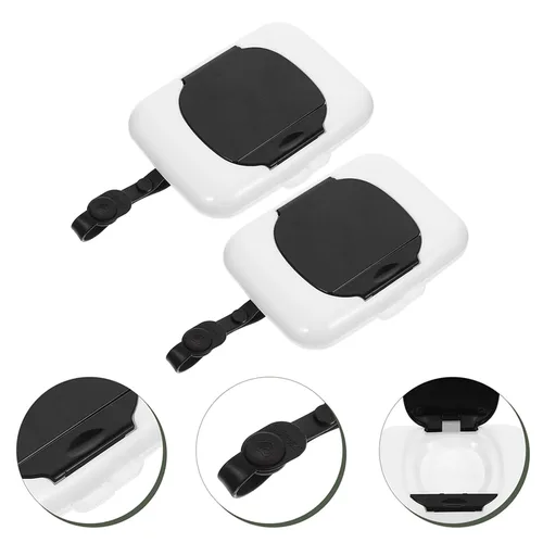 Vista 9 de Estuche dispensador de toallitas portátil, soporte de toallitas de viaje recargable para bolsa de pañales, cochecito ligero, conveniente para uso al