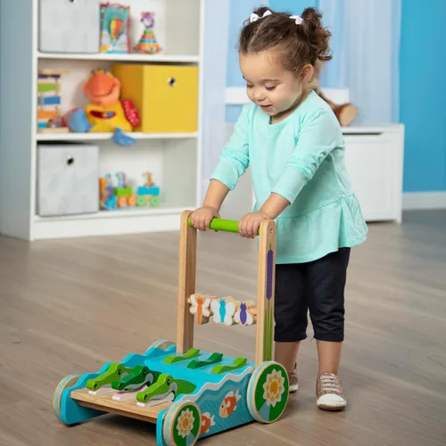 Vista 9 de Melissa & Doug - Juguete con patrón de bloques y tablas, juguete clásico, Azul claro