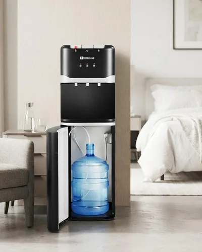 Vista 9 de Dispensador de agua de carga inferior de 5 galones con agua fría caliente y temperatura ambiente