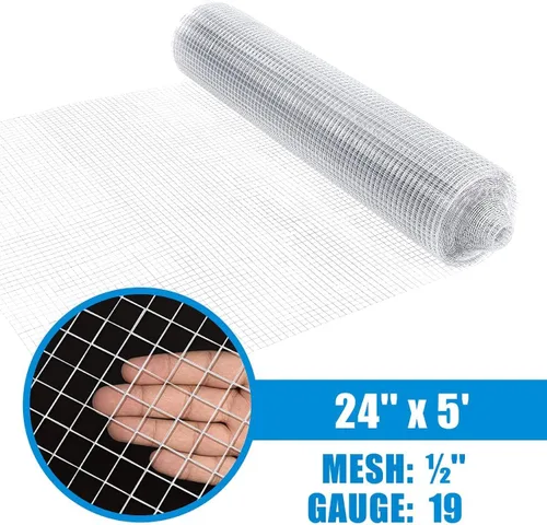 Vista 2 de Fencer Wire Paño de hardware galvanizado en caliente calibre 19 con malla tamaño 1/2 "x 1/2