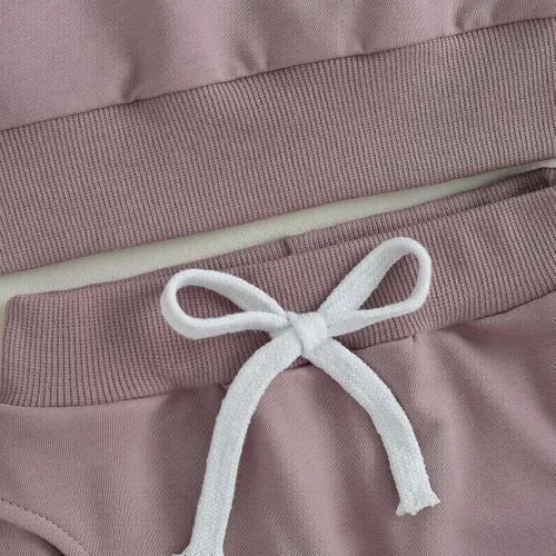 Vista 4 de Fernvia Ropa para bebé niña de 3, 6, 9, 12, 18 y 24 meses, conjuntos de sudadera de manga larga + pantalones