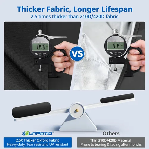 Vista 6 de Funda para ahumador eléctrico de 30 pulgadas, cubierta vertical cuadrada impermeable resistente para ahumador, cubierta digital para barbacoa