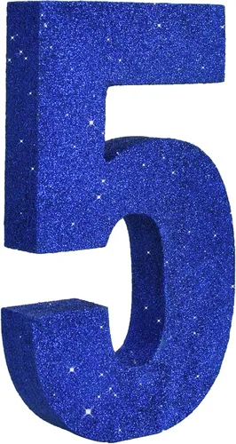 Vista 7 de TONIFUL Centro de mesa de madera número 0 con purpurina azul de 7.8 pulgadas, decoración de fiesta de cumpleaños azul, dígito 0 para cumpleaños