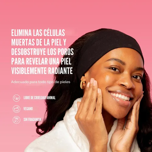 Vista 2 de Good Molecules Tratamiento exfoliante nocturno - Exfoliante facial con fórmula ligera AHA y BHA - Minimizador de poros, cuidado facial de la piel