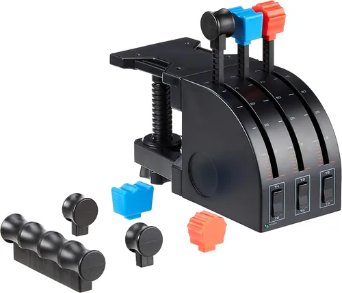 Vista 3 de Logitech Pro Flight Throttle Quadrant & Extreme 3D Pro Joystick para Windows - NegroPlata