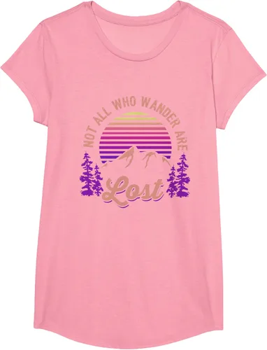 Vista 102 de Not All Who Wander Are Lost Vintage Mountains - Camiseta de senderismo, Negro, S