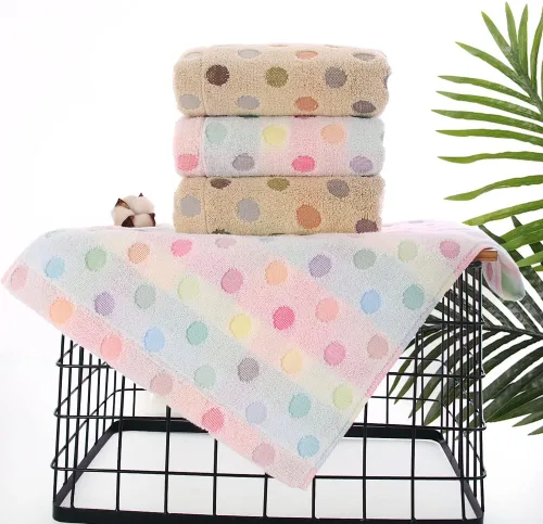Vista 2 de Pidada juego de 2 toallas de mano de 100 % algodón, patrón a rayas, gran absorción, suave toalla para baño, 13.4 x 29 pulgadas