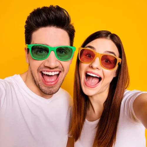 Vista 81 de Suministros para regalos de fiesta de colores neón Paquete de 8 gafas de sol unisex
