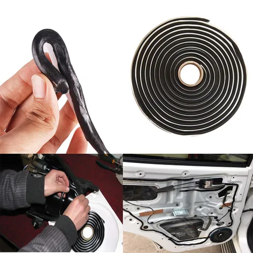 Vista 2 de Cinta selladora de butilo de 13.1 ft, impermeable, sellador de goma de butilo para faros de coche, ventana, puerta, parabrisas, cinta de butilo