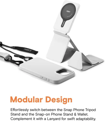 Vista 3 de MOFT Regalo para hombres y mujeres – Trípode de teléfono, soporte, cordón y funda compatible con iPhone 15 Pro