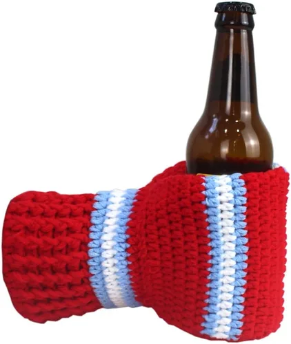 Vista 10 de Guantes de lana FunisFun para cerveza, guante tejido para beber con costuras para regalo de broma de elefante blanco, idea para fiestas previas al