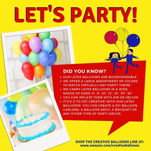 Vista 2 de Bolsa de globos, 72 unidades globos de látex de varios