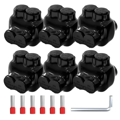 Vista 10 de Joinfworld Conectores de empalme con aislamiento de 2 puertos 2-14 AWG Conectores de alambre de aluminio a cobre Conectores de cable eléctrico