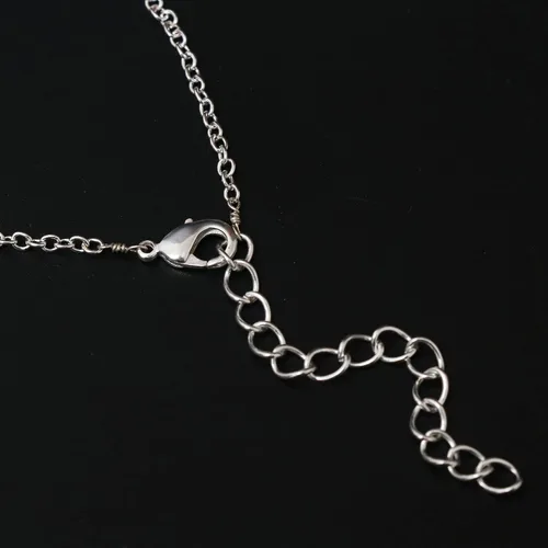 Vista 7 de Gempires Natural Howlite Heart Crystals Pendant Necklace, Silver Plated 18 + 2 Inch Adjustable Chain (Howlite)